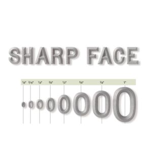 Unmounted Sharp Face Lead Letters / Numbers
