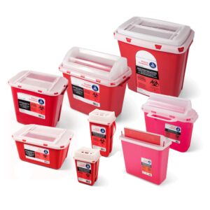 Red Sharps Container