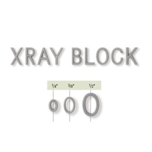 Unmounted XRAY BLOCK Lead Letters / Numbers