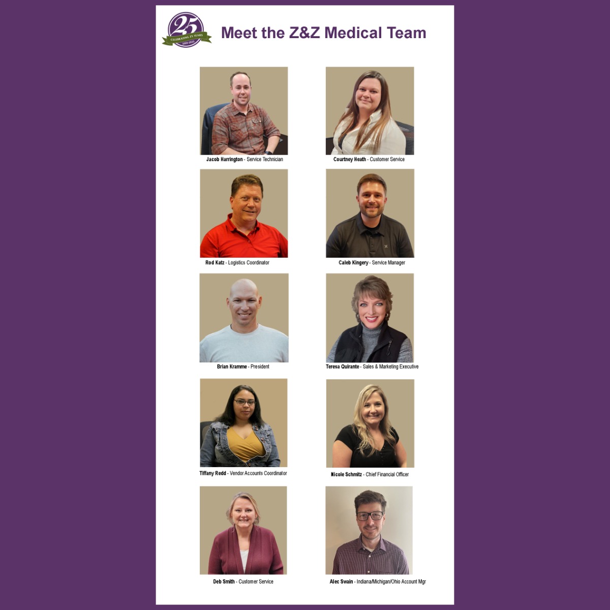 Meet the 2025 Z&Z Medical Team